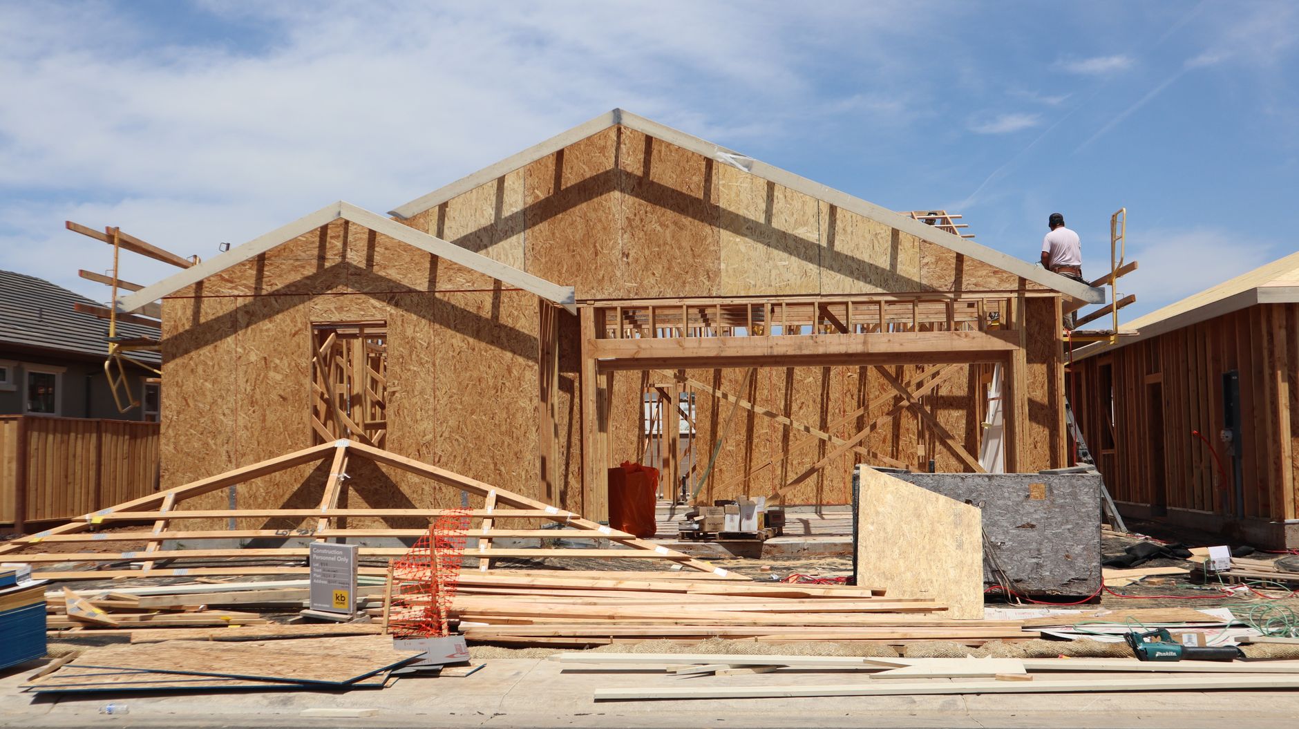 Construction ossature bois prix au — chantier de construction maison ossature bois
