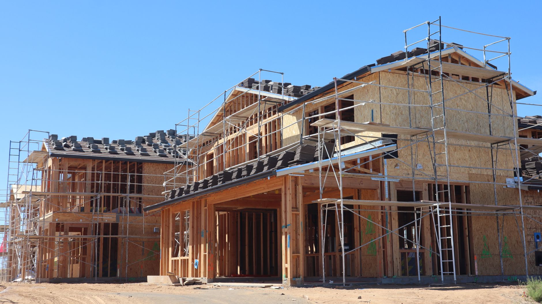 Prix au m² d'une maison — chantier de construction maison neuve